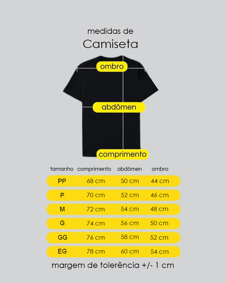 Todas as medidas estão em centímetros
