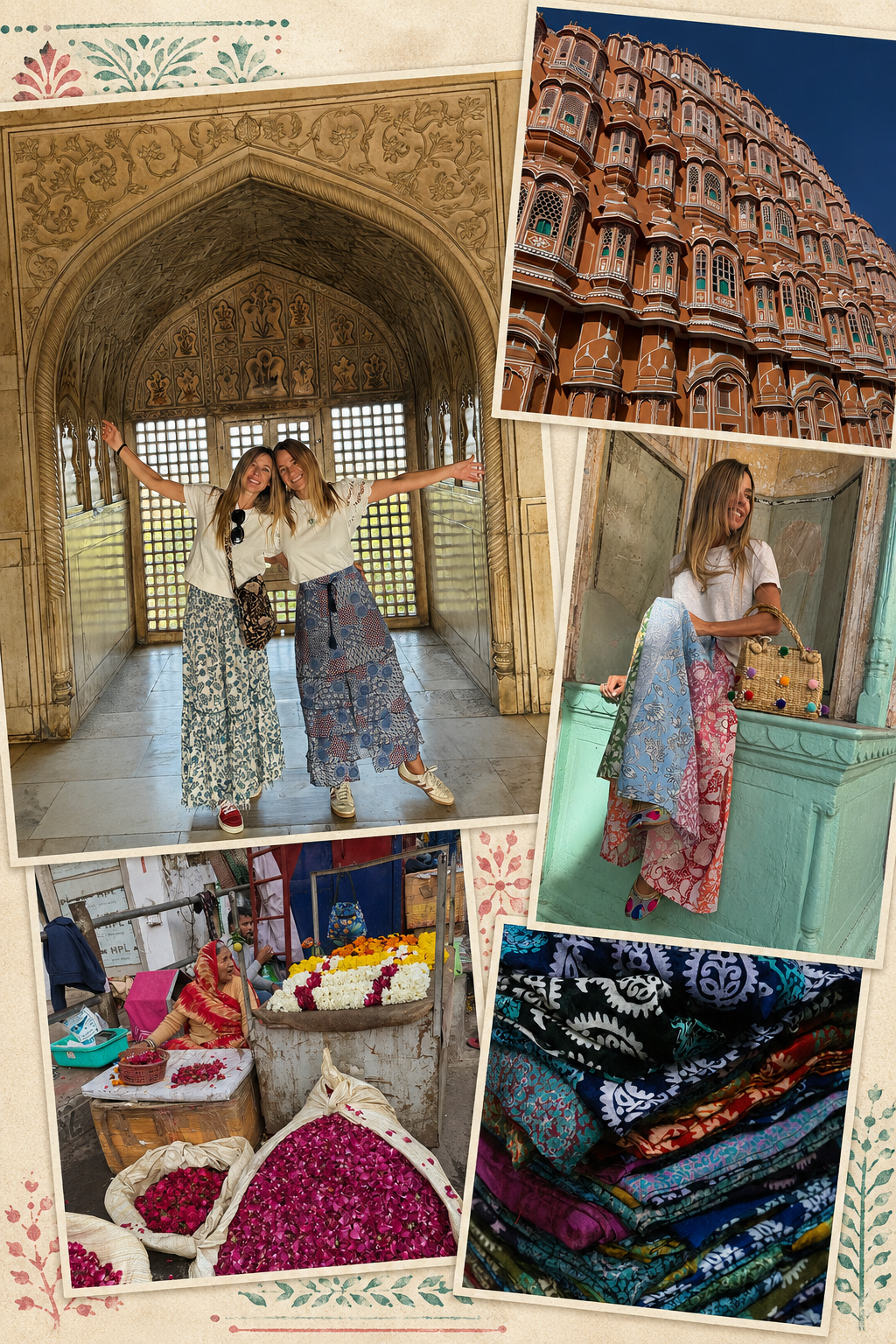 Carlota y su hermana durante su viaje a India