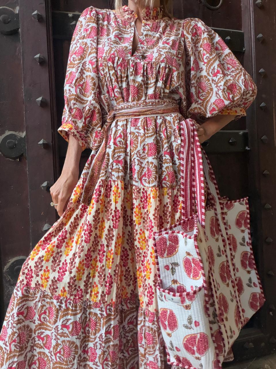 Prenda de La Tiendita realizada con block print