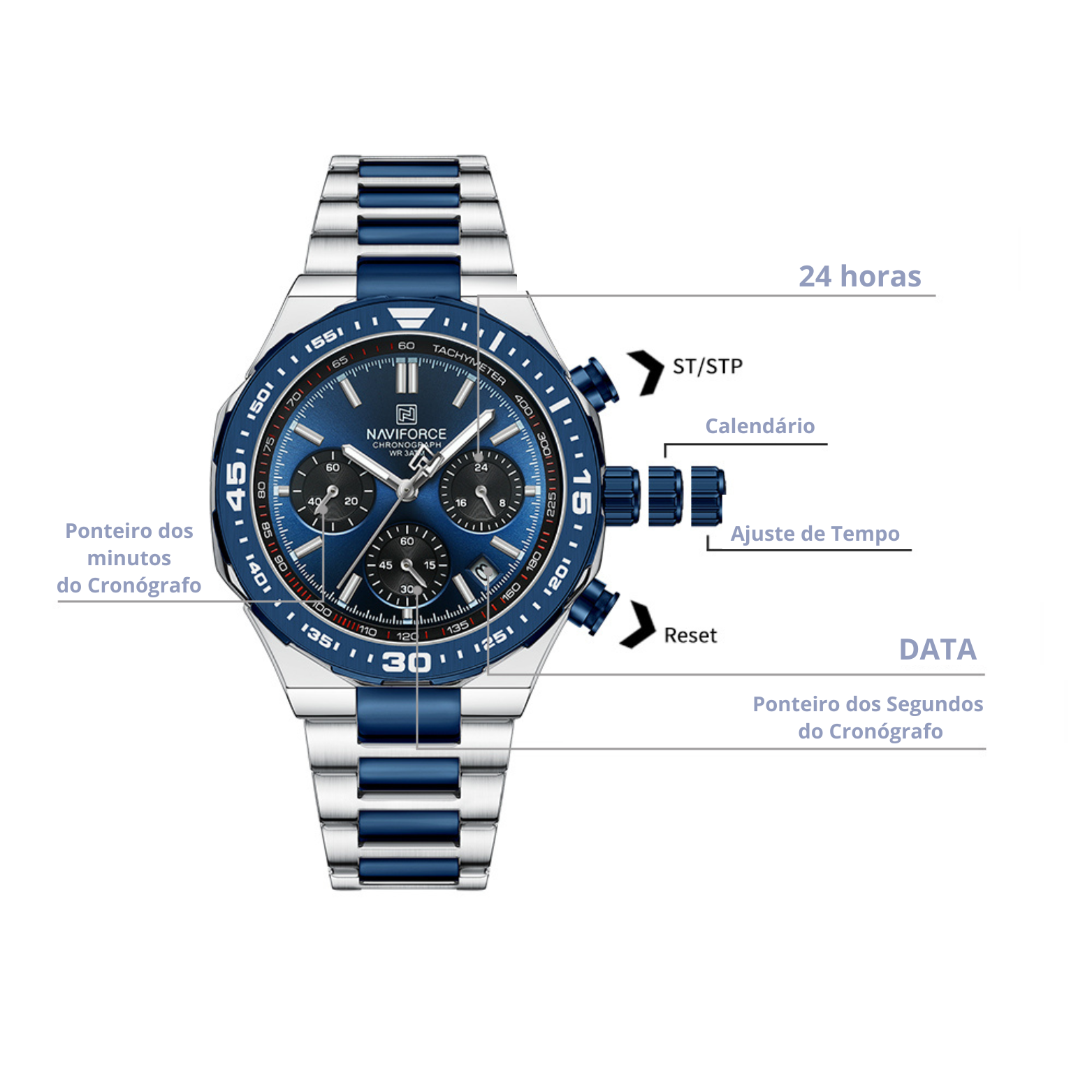 Resist&ecirc;ncia &agrave; &aacute;gua Naviforce NF8049