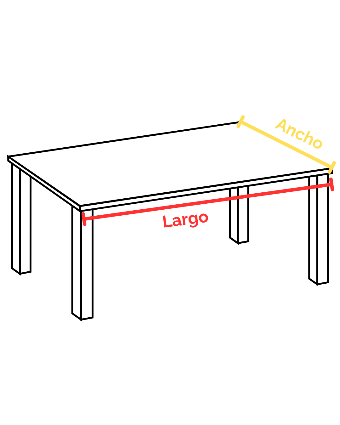 Medida Mesa Rectangular