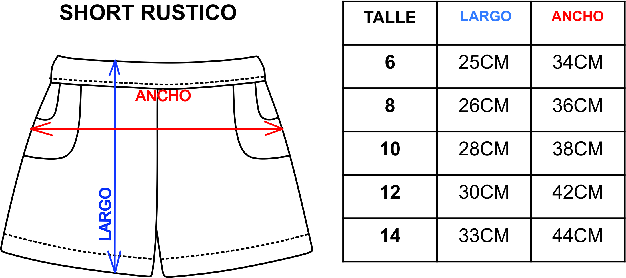 TALLES SHORT RUSTICO NENA