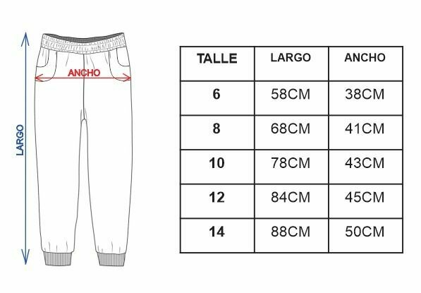 TALLES PANTALON NIÑO