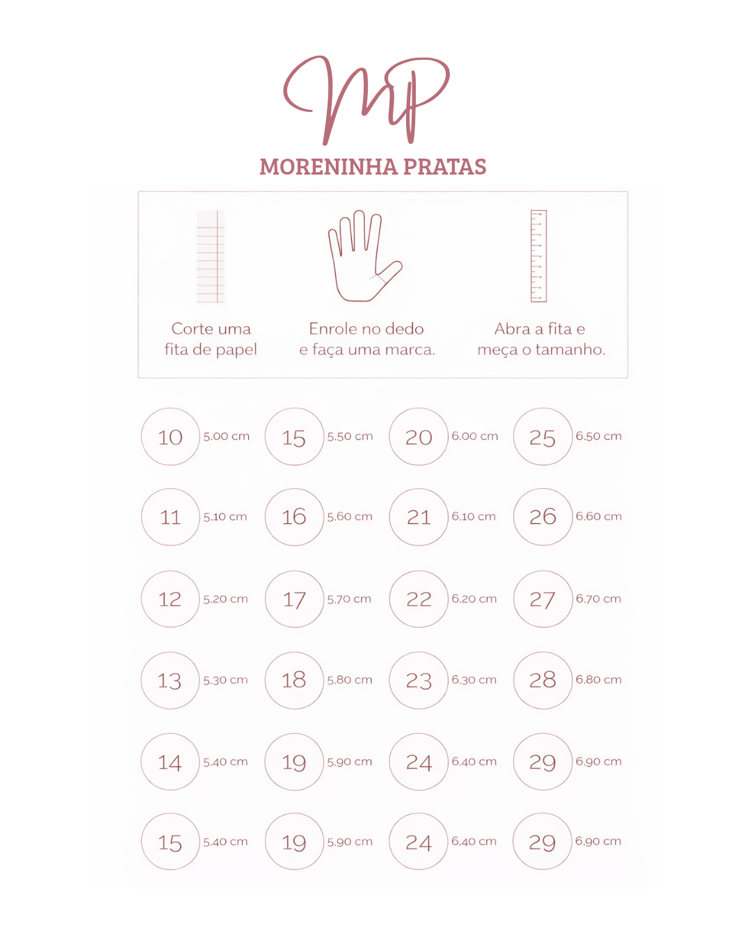 TABELA MEDIDA DO ANEL