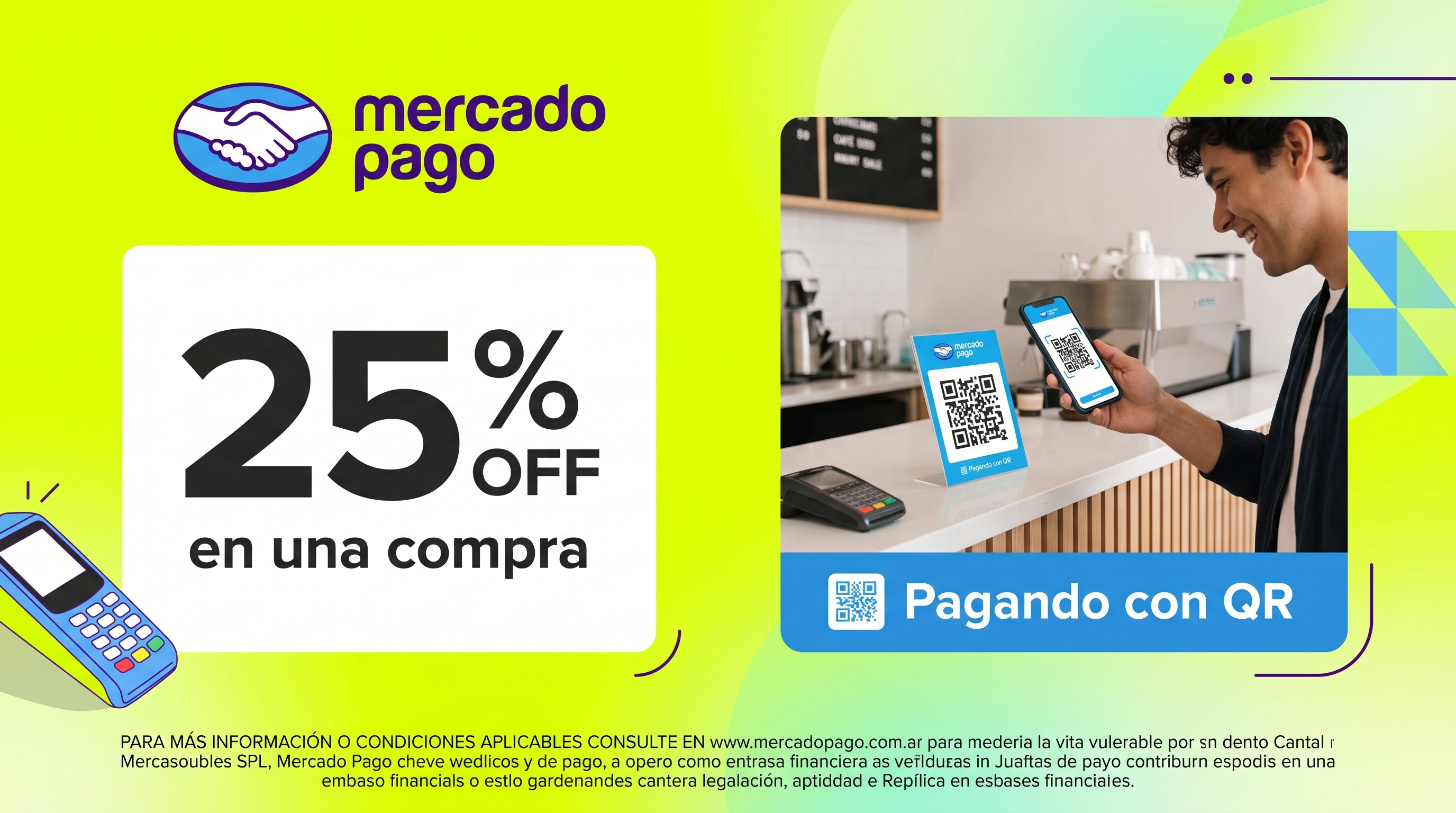 Mercado Pago 25% OFF pagando con QR