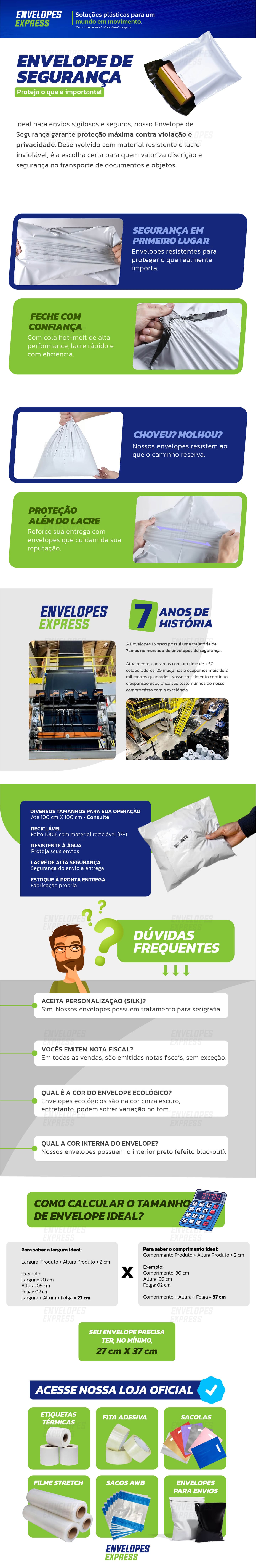 Envelope de segurança branco coex