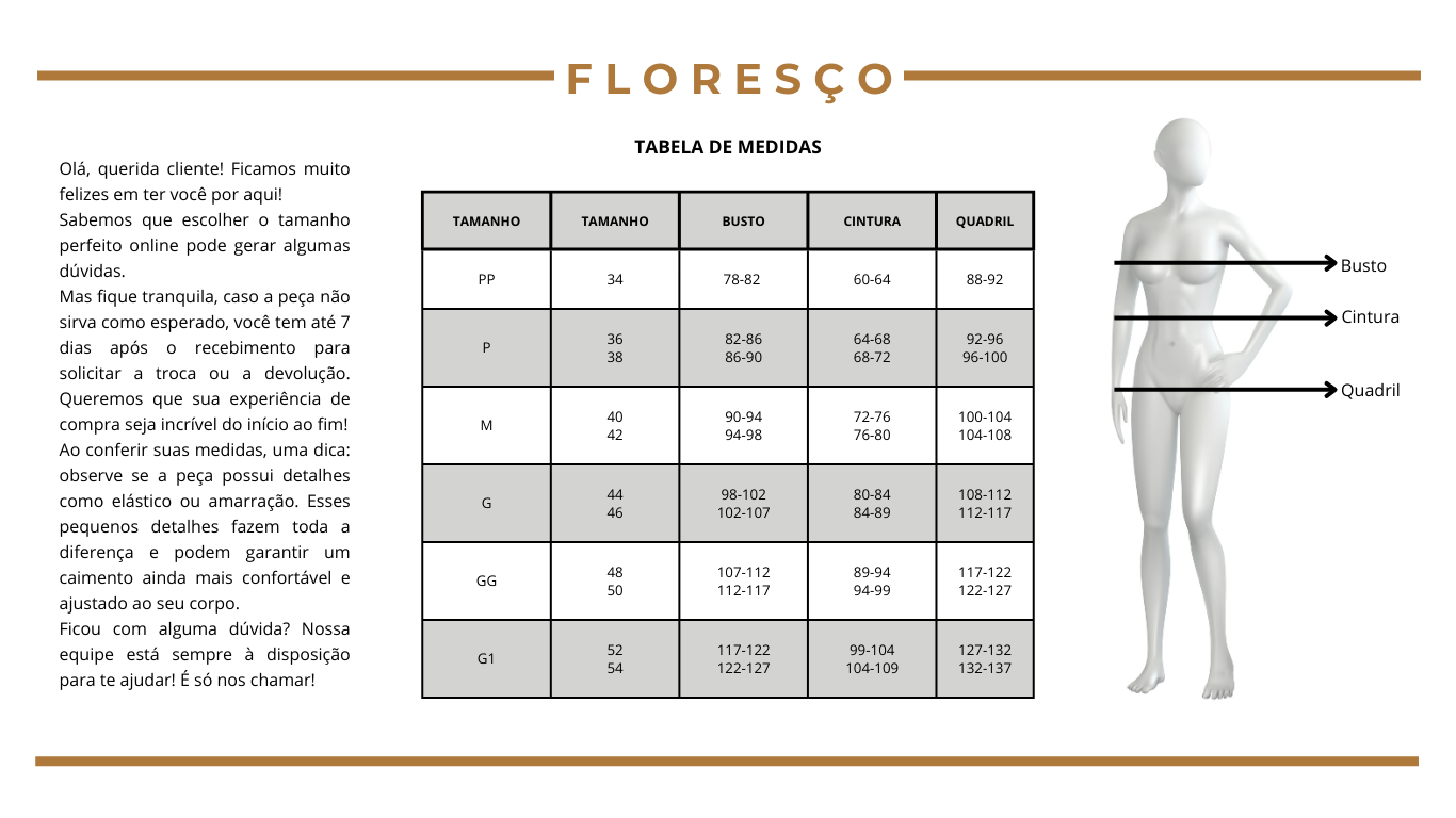 Tabela de Medidas