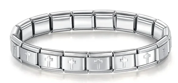 Brazalete de acero inoxidable de 9mm