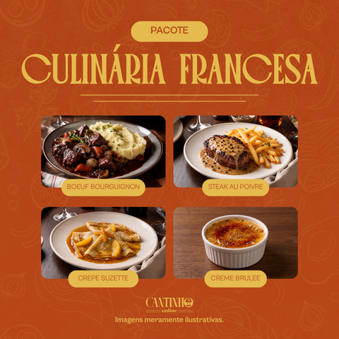 Pacote Culinária Francesa com Aulas Online I e II