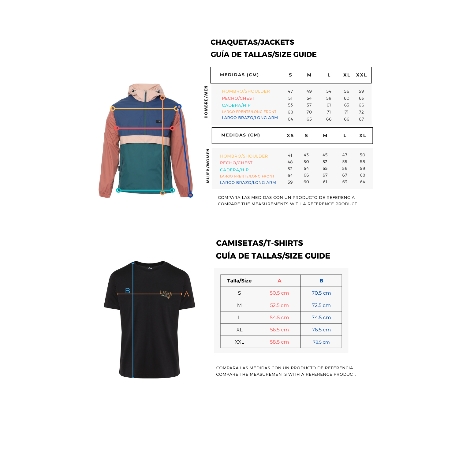 Guía de Tallas/Size Guide