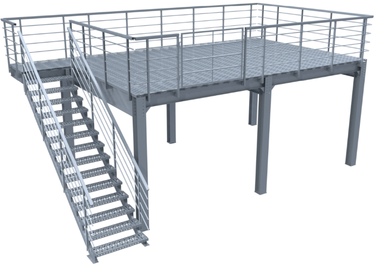 Estrutura metálica em escritório