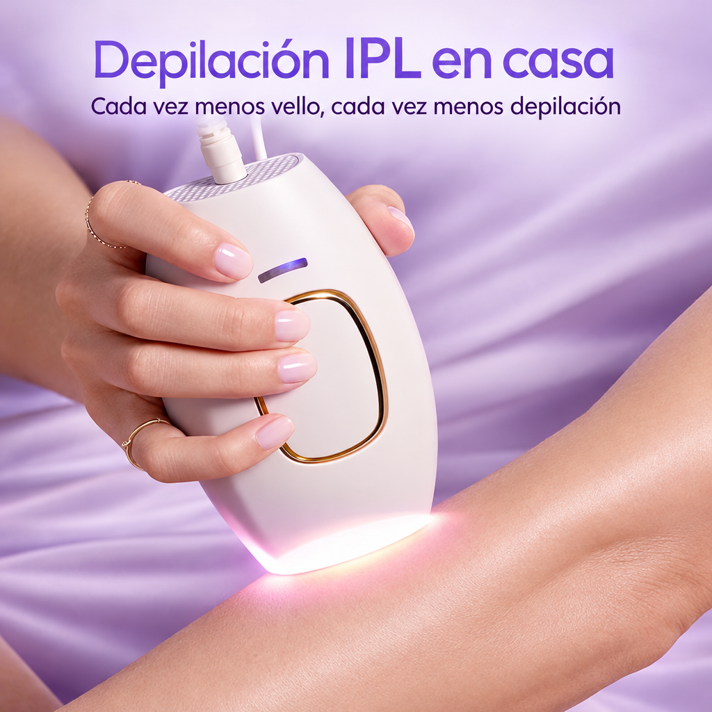 Depiladora IPL de luz pulsada en uso