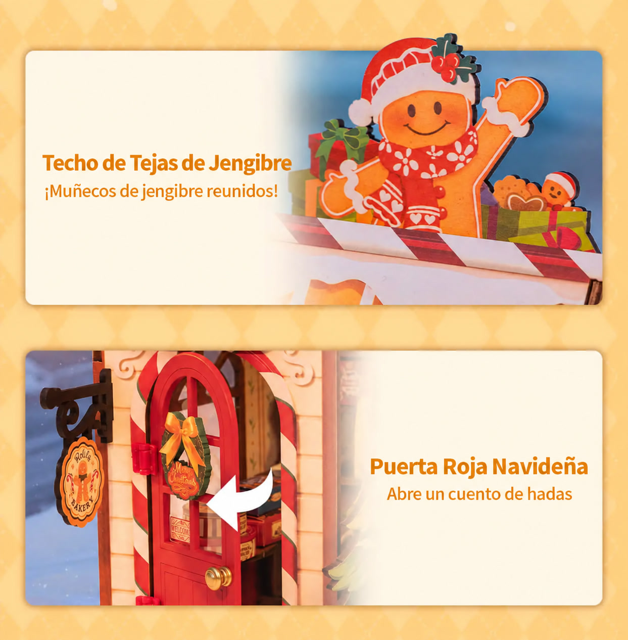 Casa de Jengibre Rolife DG176 &ndash; techo y puerta
