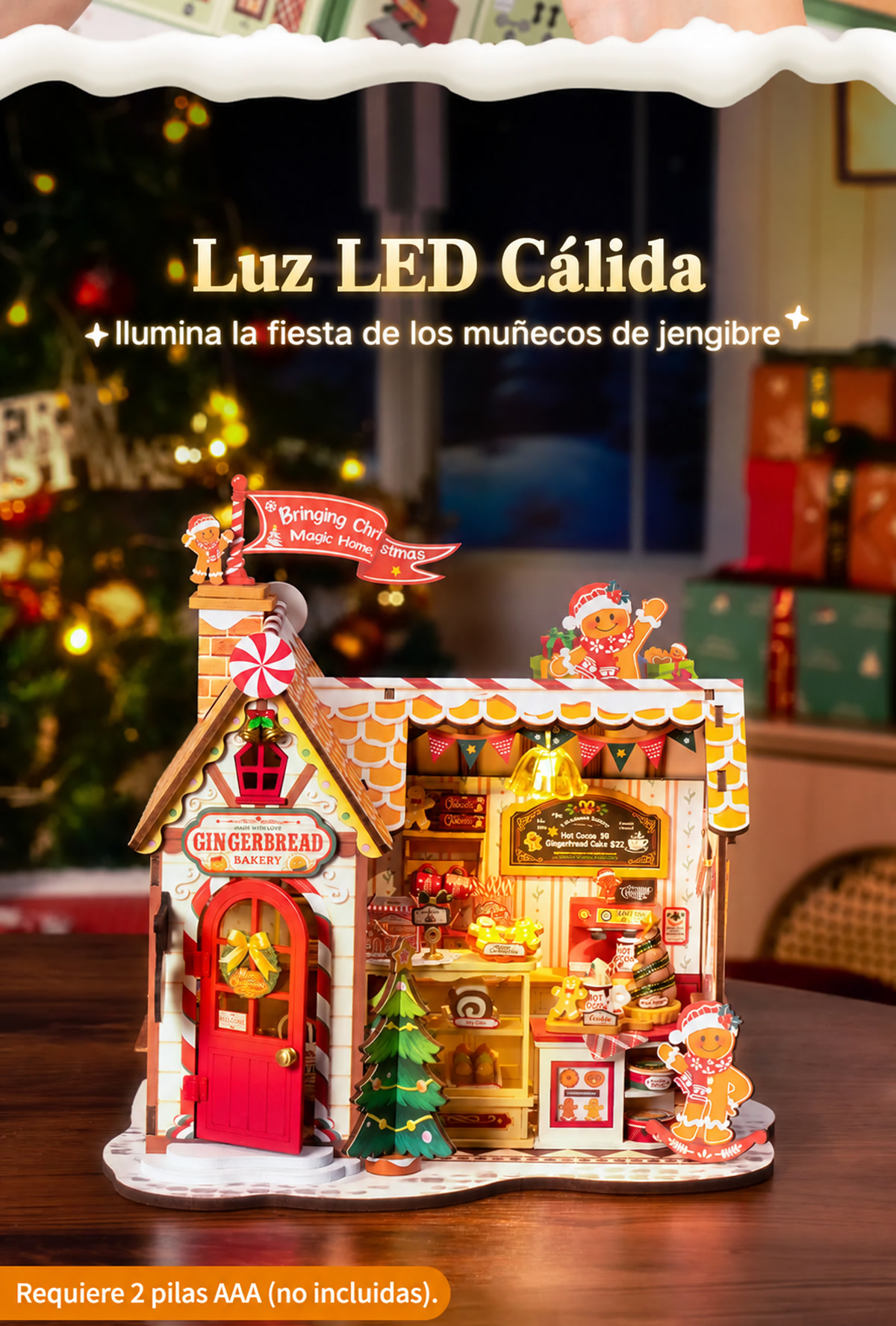 Casa de Jengibre Rolife DG176 &ndash; iluminaci&oacute;n LED c&aacute;lida