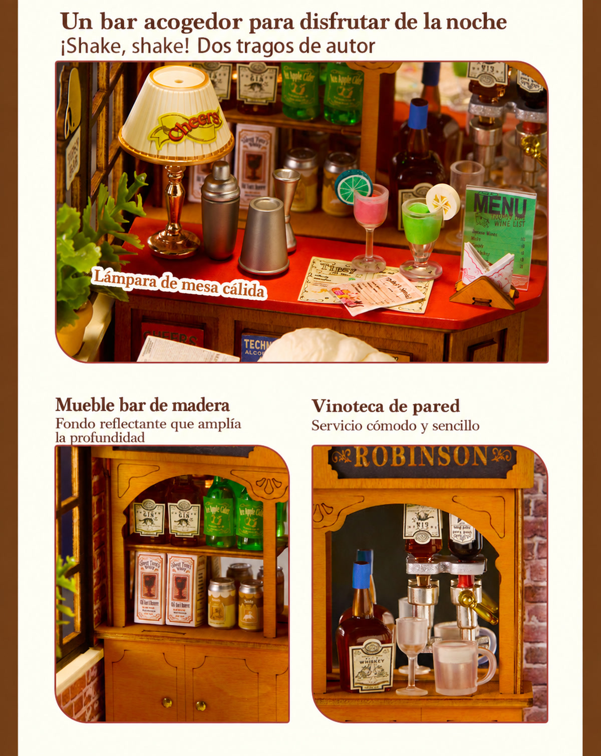 Tipsy Cat Bar Rolife DS054 &ndash; detalles del bar