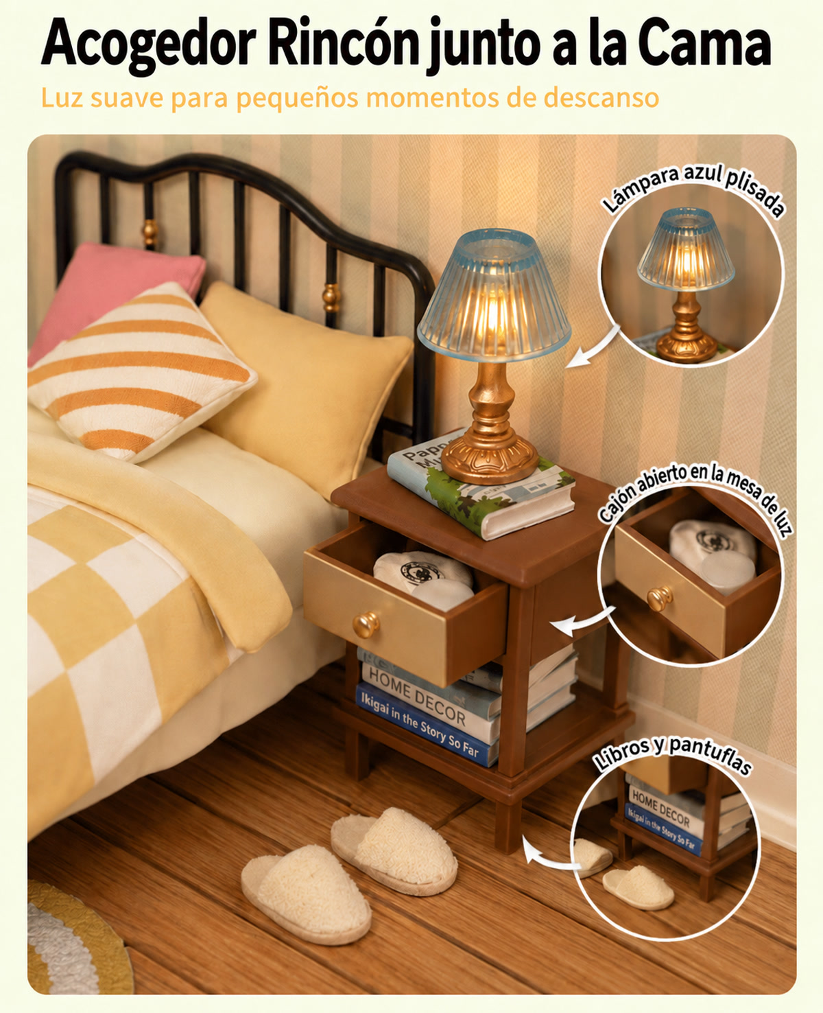 Dormitorio de Dulces Sue&ntilde;os Rolife DW009 &ndash; mesa de luz