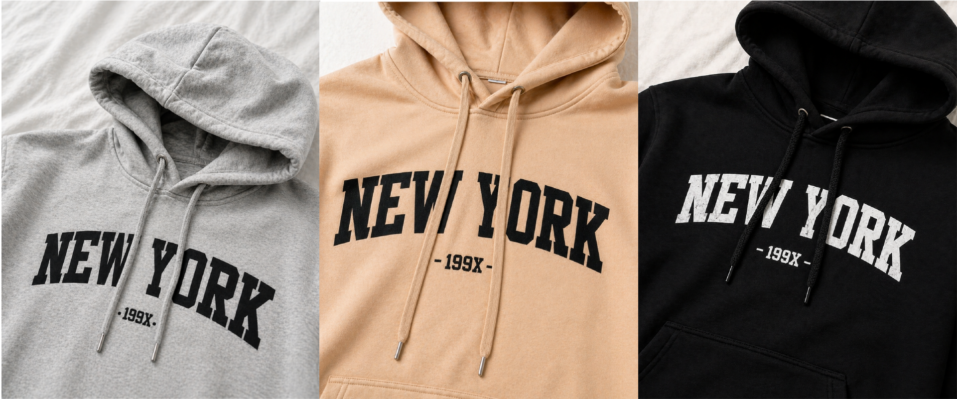 estampa new york 199x moletom canguru