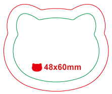 Plantilla para base prendedor gatito 60 mm