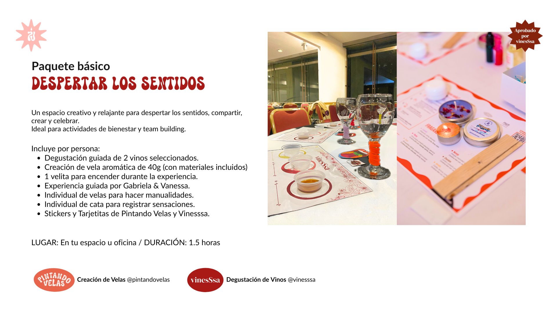 Un espacio creativo y relajante para despertar los sentidos, compartir, crear y celebrar. Ideal para actividades de bienestar y team building.