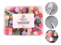 Pinza De Agarre Y 100 Esponjas Para Difuminar Manicura U&ntilde;as | MercadoLibre
