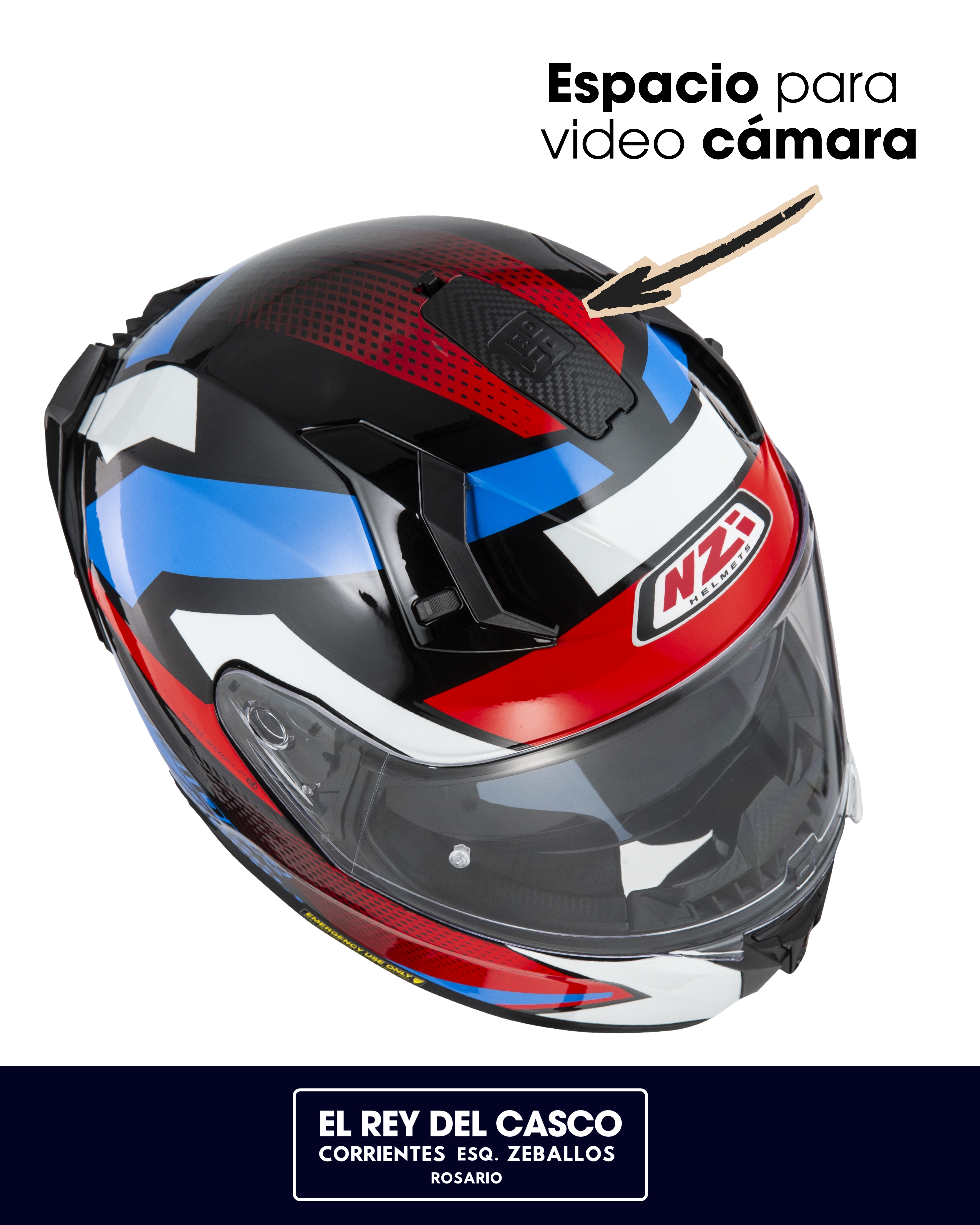 Casco integral NZI Go Rider Quadri con doble visor y ventilación