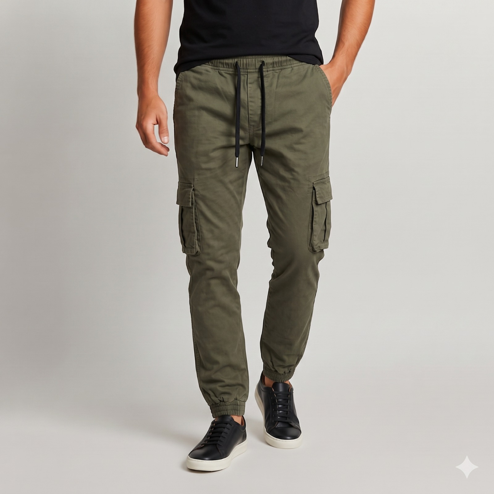 Calce completo del jogger cargo de gabardina Upperpaul