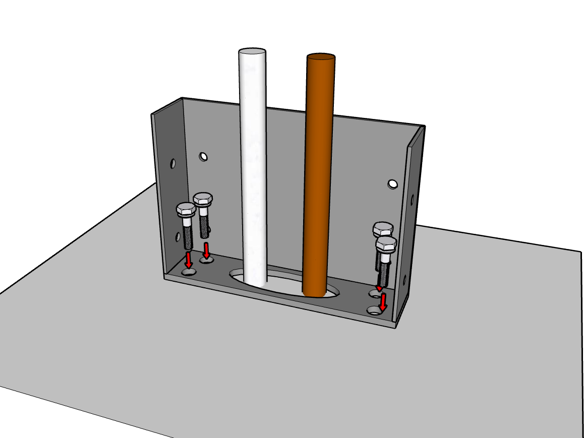 imagem ilustrativa da base de fixa&ccedil;&atilde;o do produto
