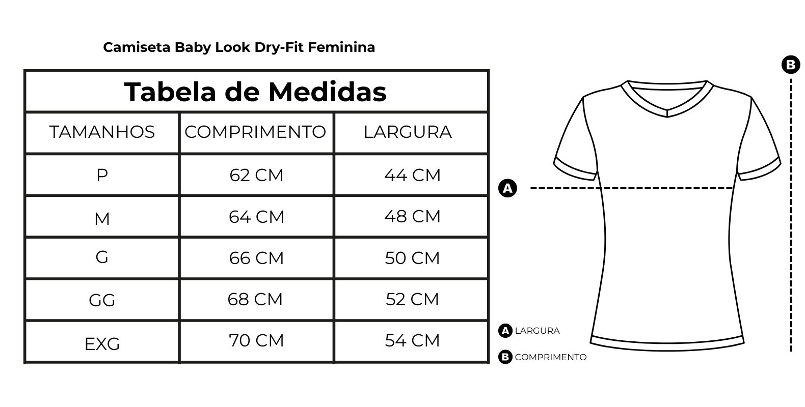 Camiseta Baby Look Dry-Fit Feminina
