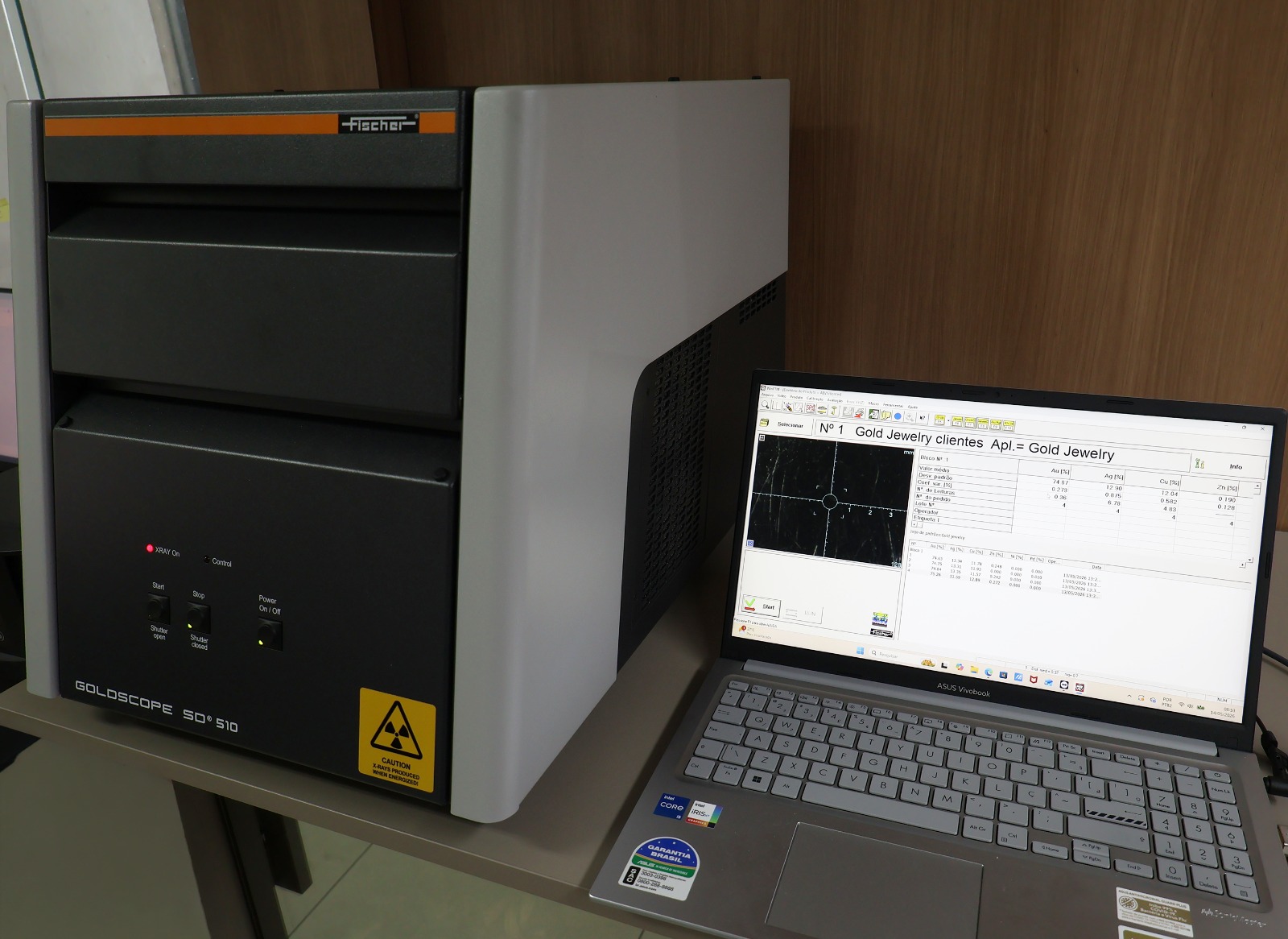 AEVI Galeria é confiável? Certificado de autenticidade do ouro com autenticador xrf