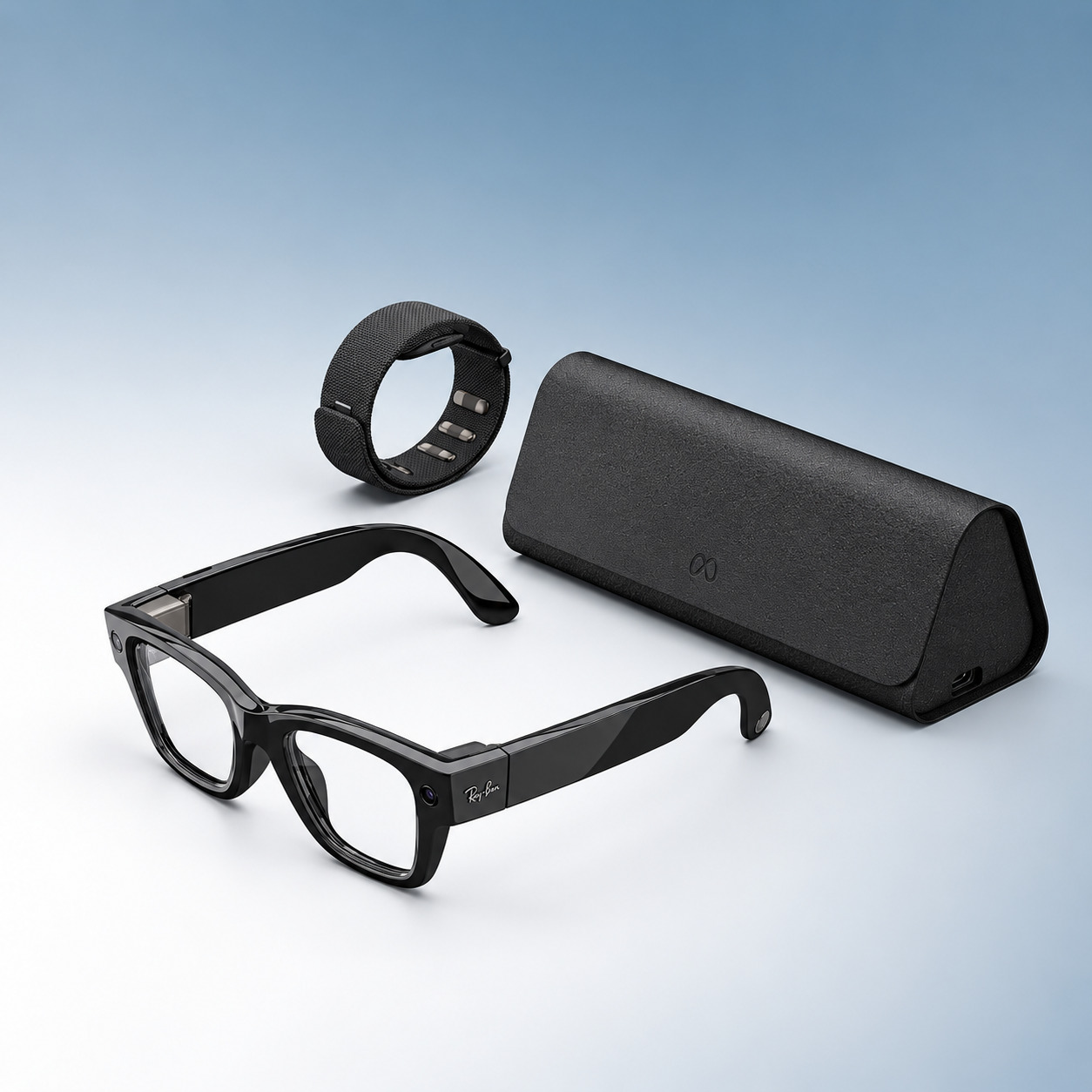 Meta Ray-Ban Display com Neural Band e estojo carregador