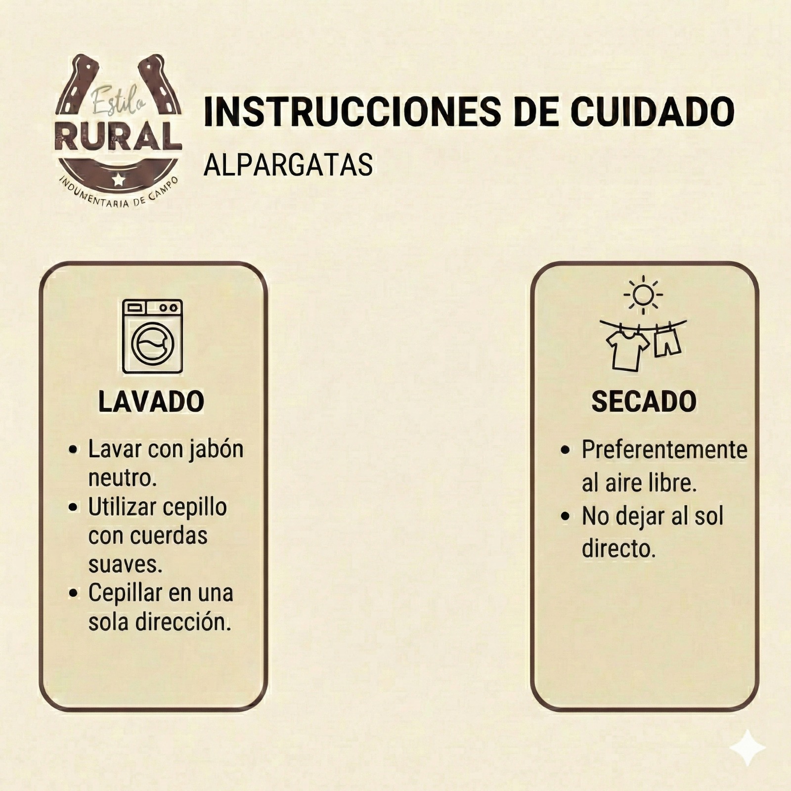 Cuidados - Alpargatas