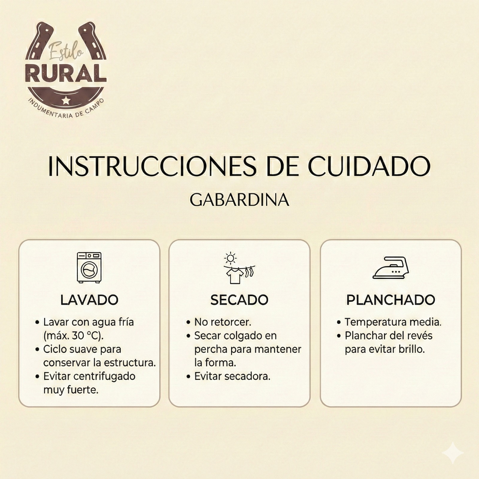 Cuidados - Gabardina