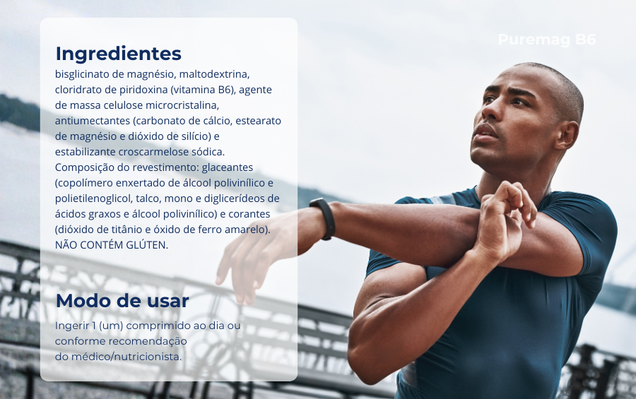 Puremag B6: Suplemento de Magnésio e Vitamina B6 para Saúde