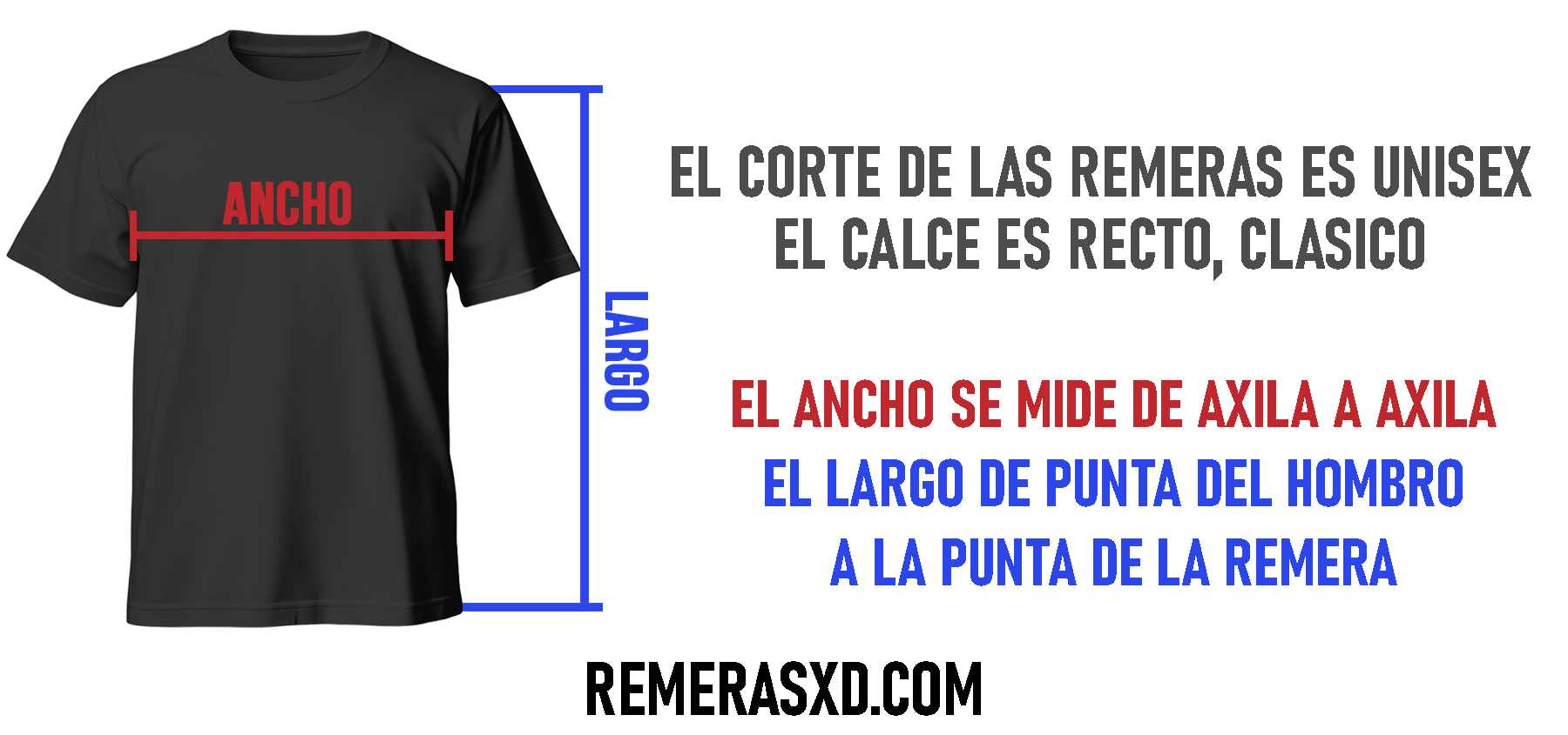 Tabla de talles Remeras XD