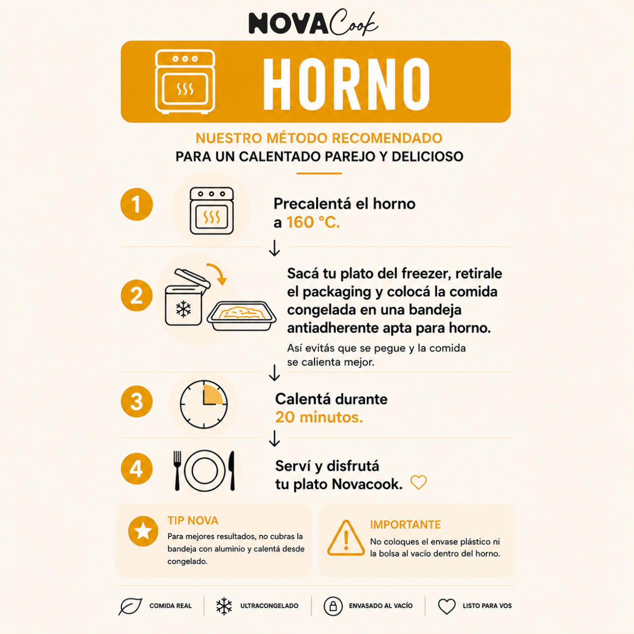 Como calentar en horno