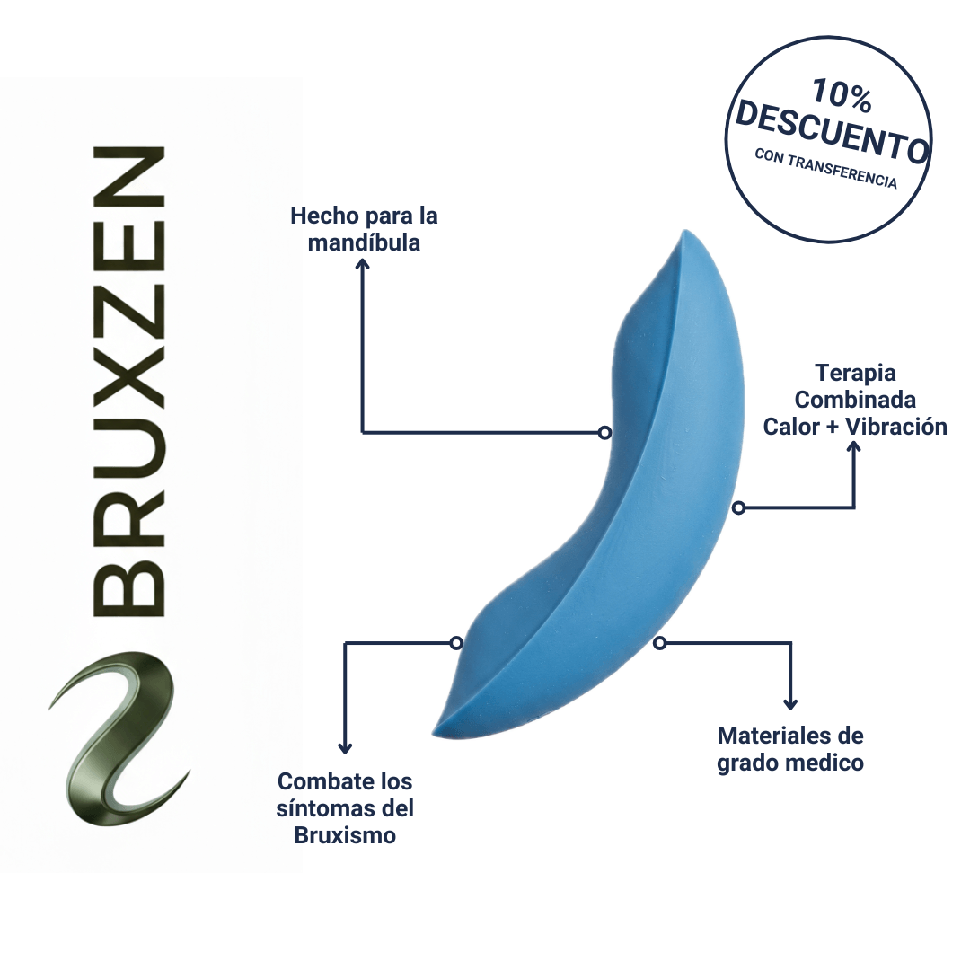 Materiales y características del masajeador BruxZen: silicona médica e IPX7