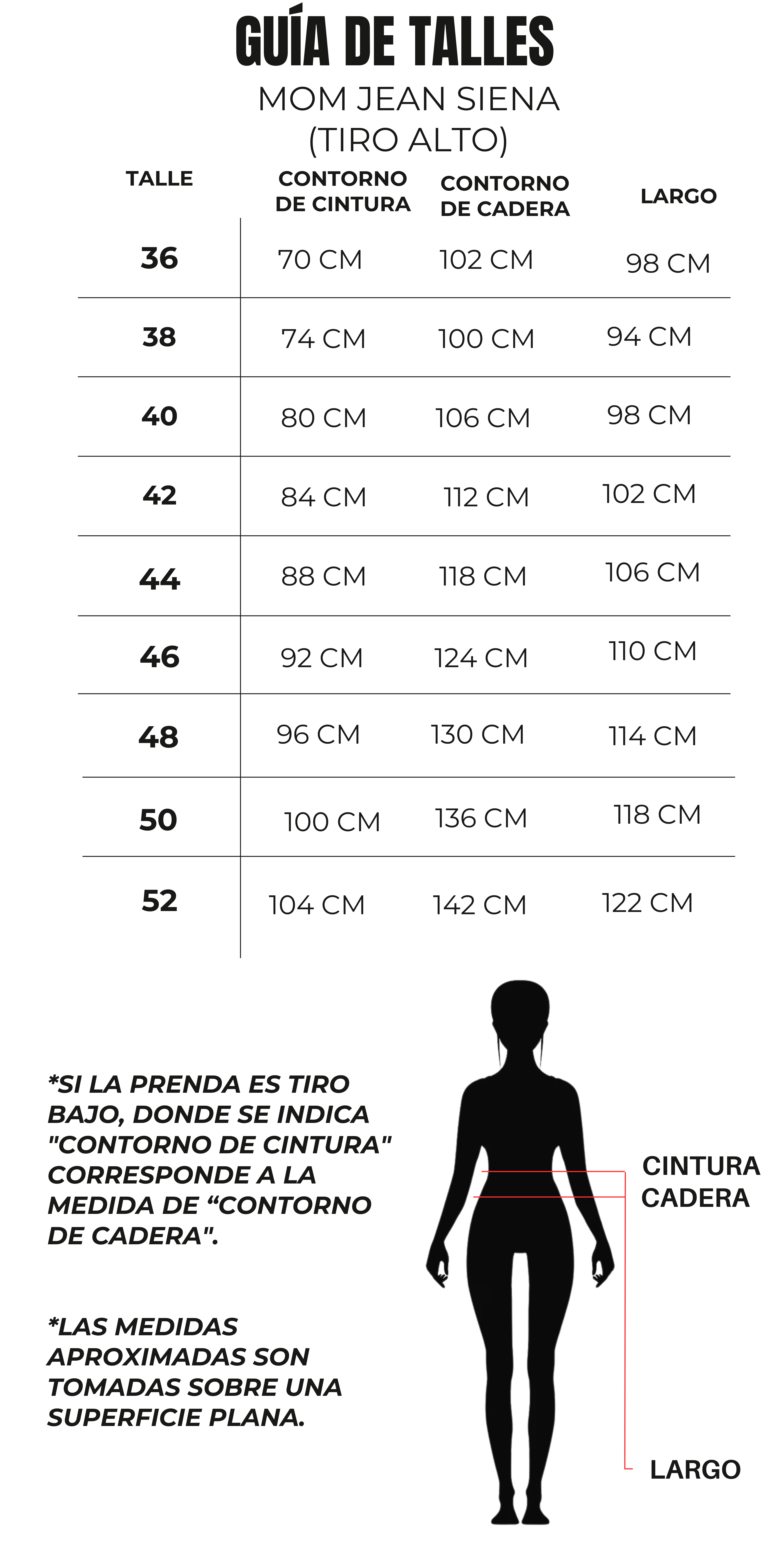 Las Locas Pantaln Tabla De Medidas Mom Jeans Jean Mom Gris Humo