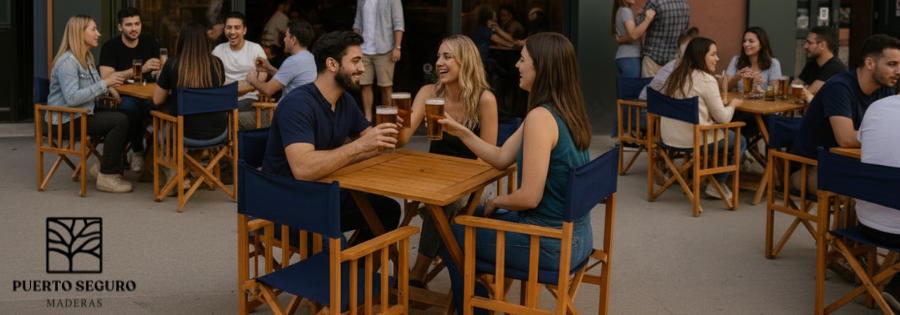 Personas en un Bar que usa nuestros muebles