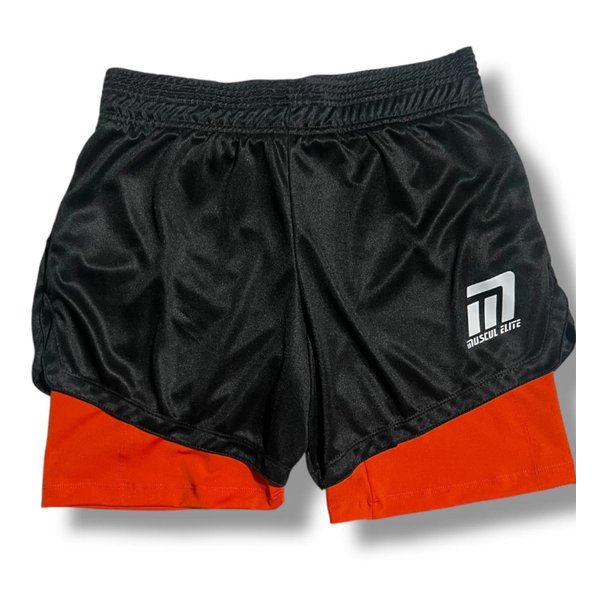 Short con calza naranja