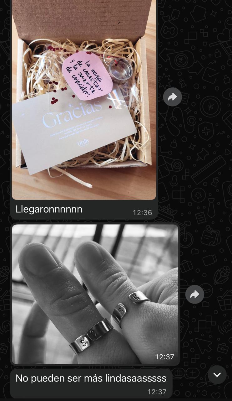 Testimonio clienta sobre anillos virales Unik &mdash; joyer&iacute;a artesanal personalizada C&oacute;rdoba