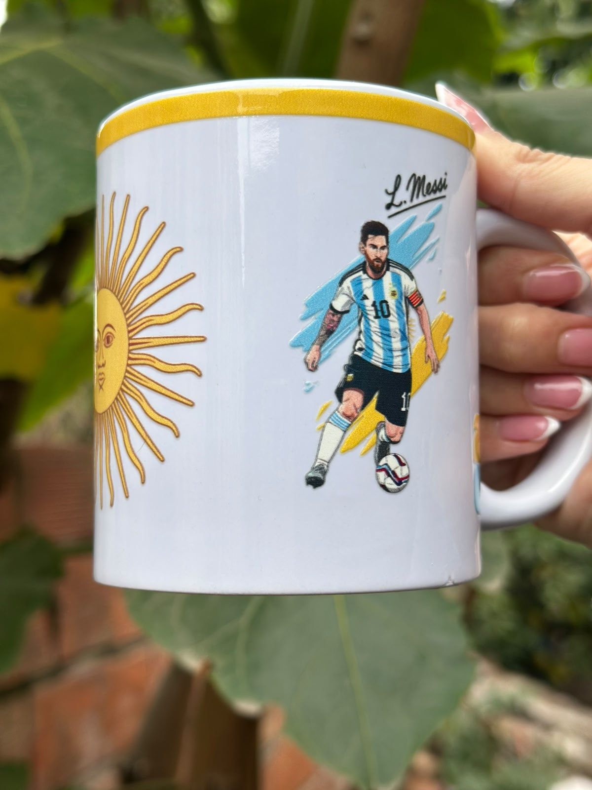 Taza ilustraci&oacute;n Messi