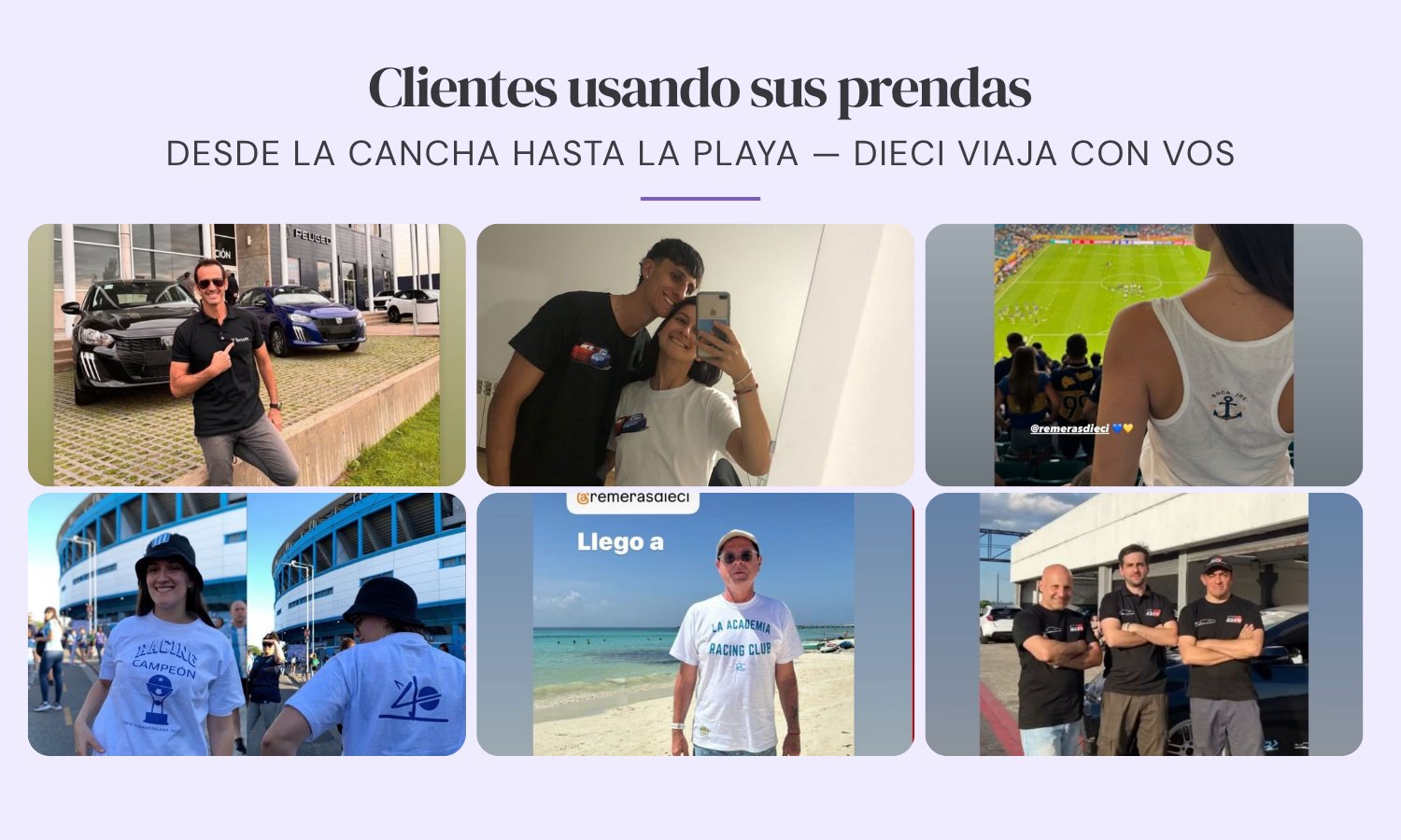 Clientes usando sus prendas - Dieci
