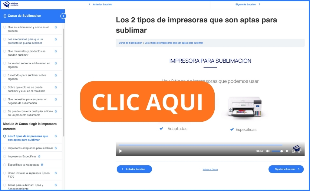 curso de sublimacion gratis online