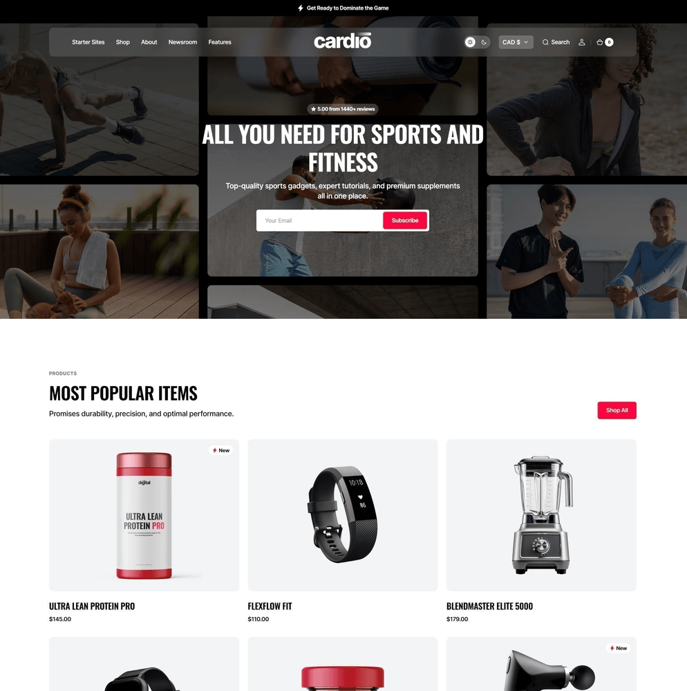 Cardio - Tema Shopify