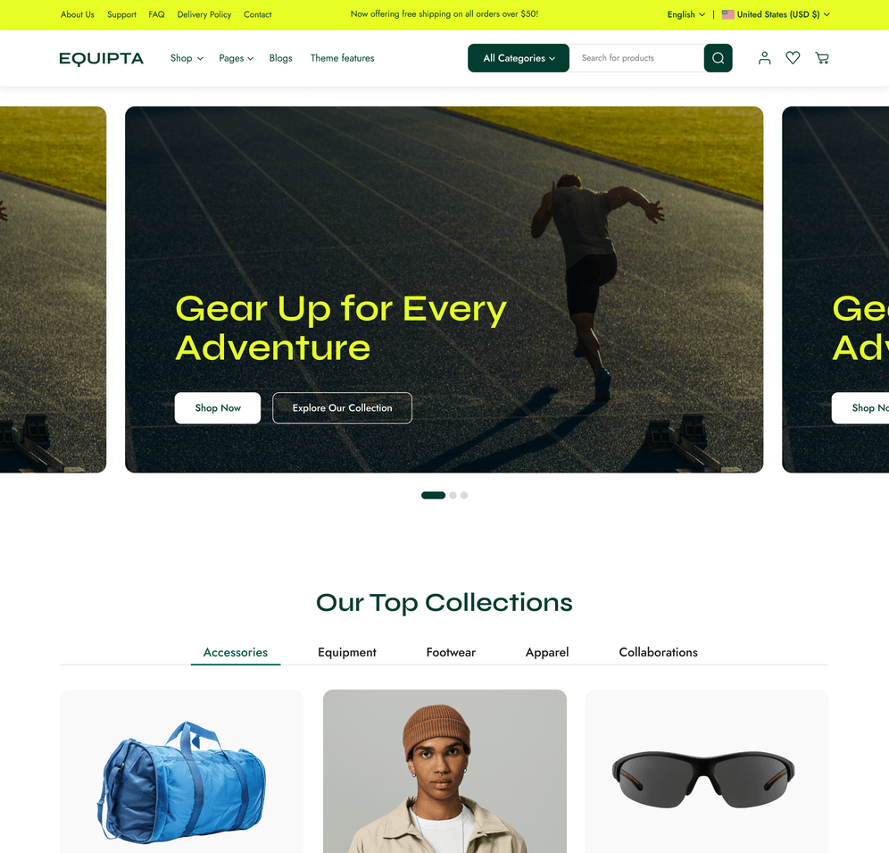 Equipta - Tema Shopify