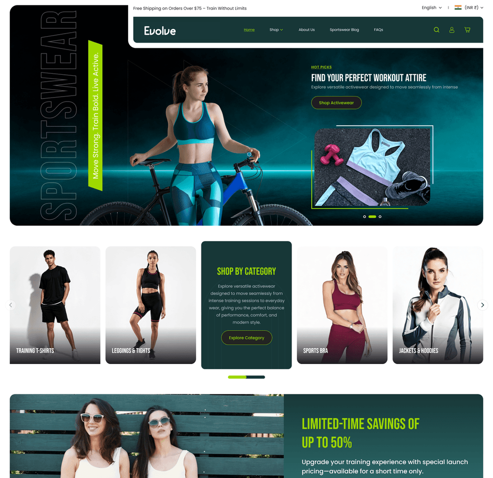 Evolve - Tema Shopify