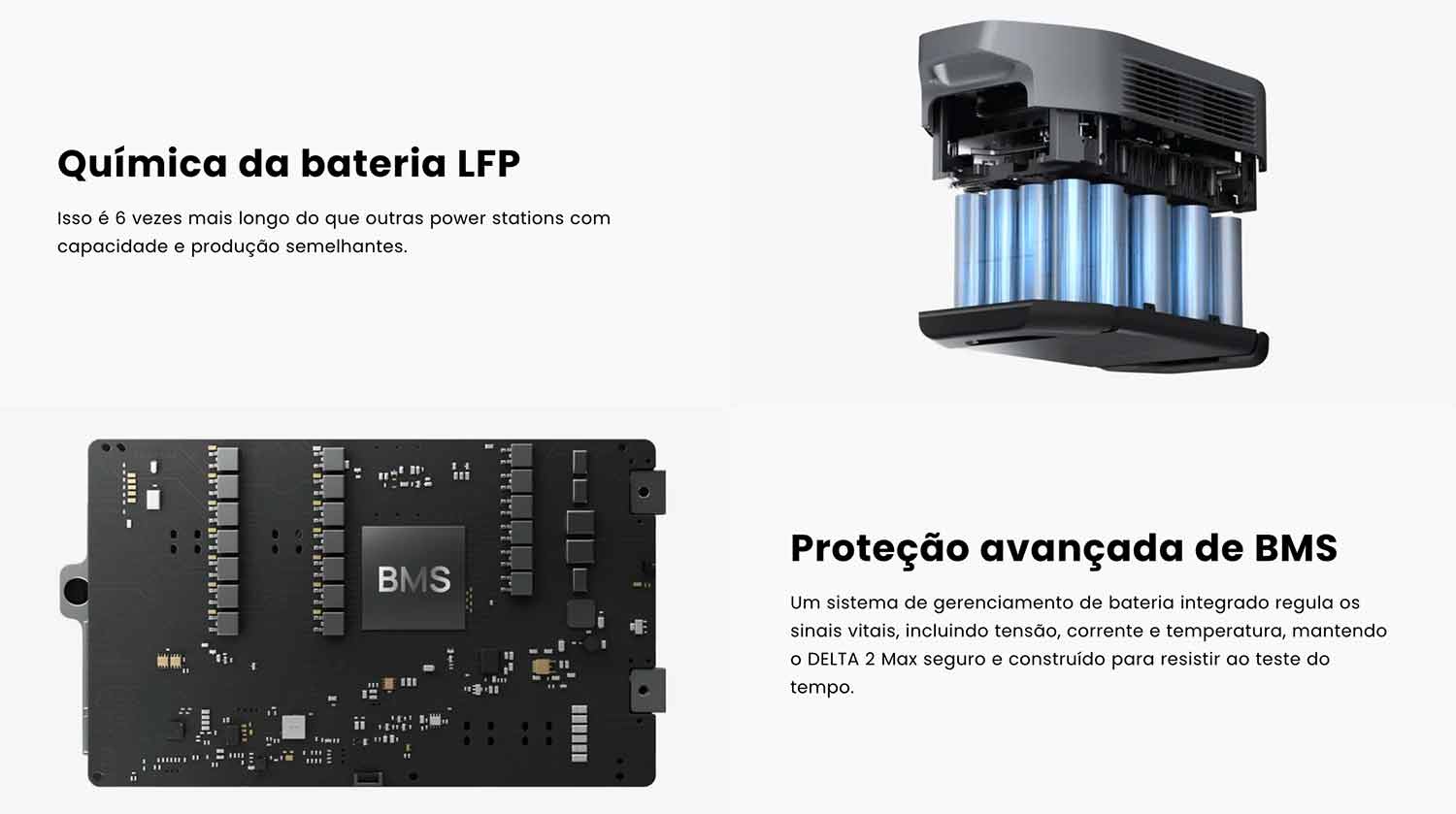 EcoFlow Delta 2 Max Bateria LiFePO4 com BMS