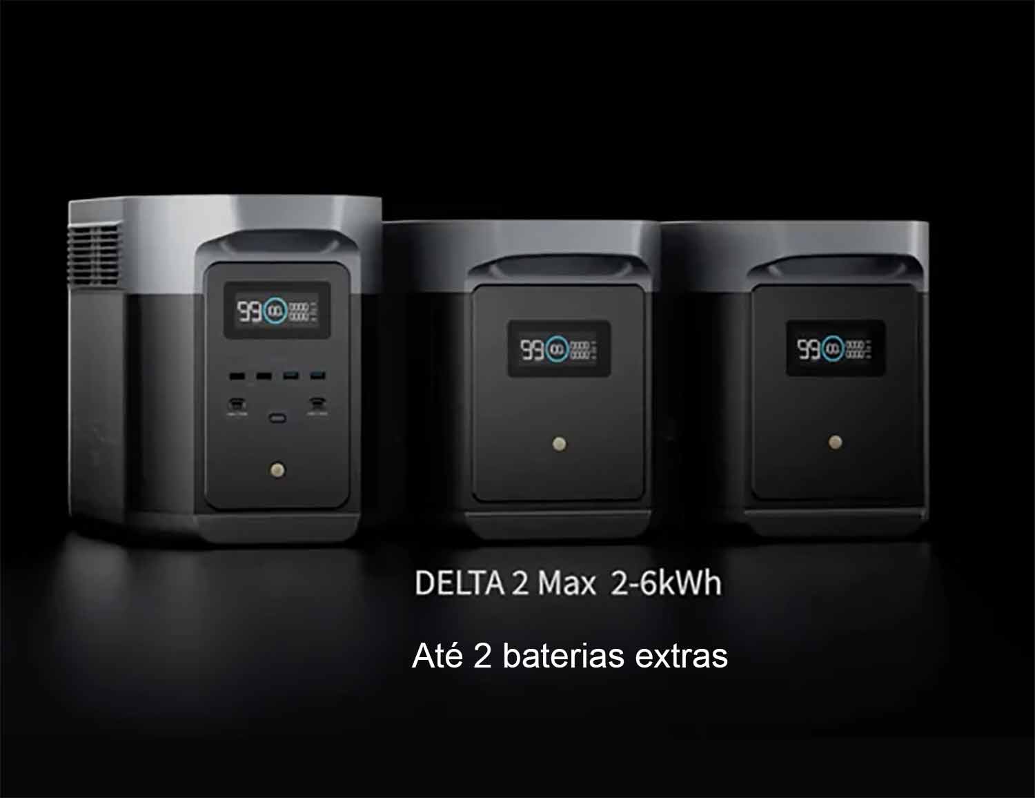 EcoFlow Delta 2 Max Até 2 Baterias Extras