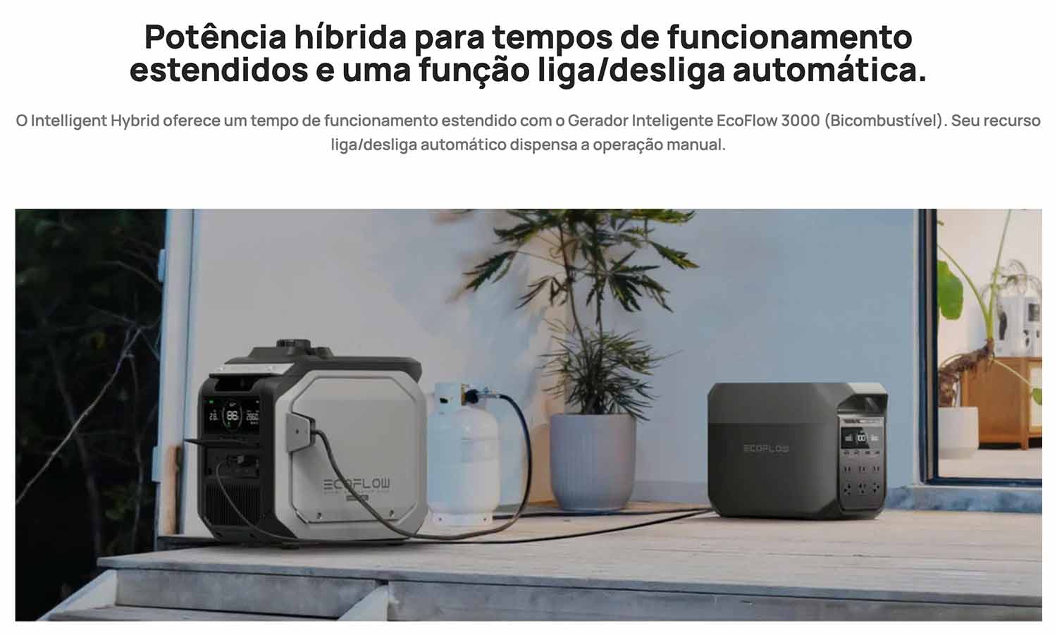 EcoFlow Delta 3 Aciona automaticamente o gerador