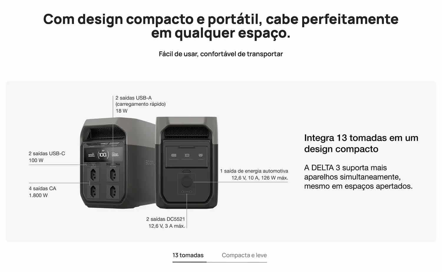 EcoFlow Delta 3 Detalhes do produto